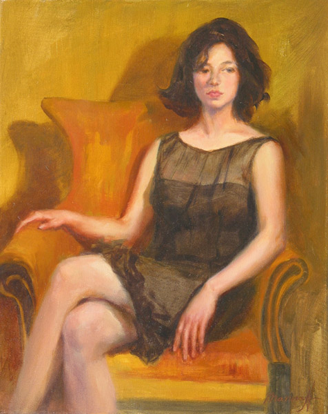 Girl on Arm Chair